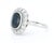 Art Deco Art Deco French 1930 Pompadour Ring, Platinum, Natural Sapphire 2,50 Ct and Diamonds, Size 7 For Sale - Image 3 of 6
