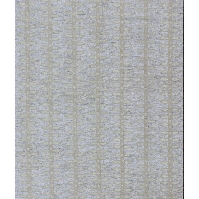 Mid-Century Modern Large Modern Scandinavian Swedish Flat Weave Rug With Muted Design 10'2 X 13'9 For Sale - Image 3 of 6
