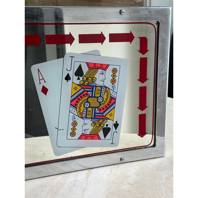 Wood Vintage Electronic Black Jack Mirrored Game Panel For Sale - Image 7 of 12