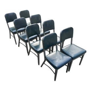 1950s Royal Metal Tanker Chairs Set of 8 For Sale