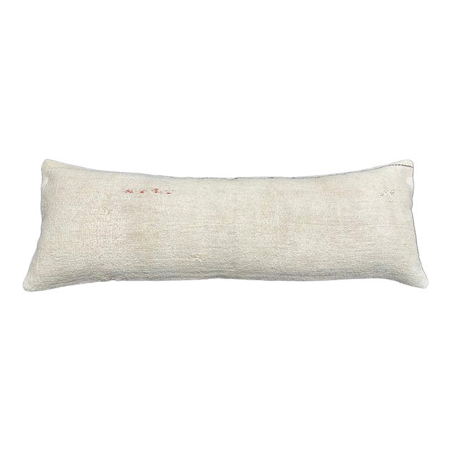 Turkish Hemp Pillow Cushion Natural Beige Brown Cushion Cover 14"x40" For Sale