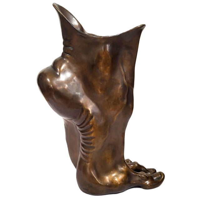 Brown Monumental Modern Bronze Sculpture "Foot" by Adam Kurtzman 2/25 For Sale - Image 8 of 17