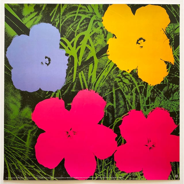 Andy Warhol Foundation Vintage 1993 Offset Lithograph Print Pop Art Poster " Flowers " 1970 For Sale - Image 10 of 11