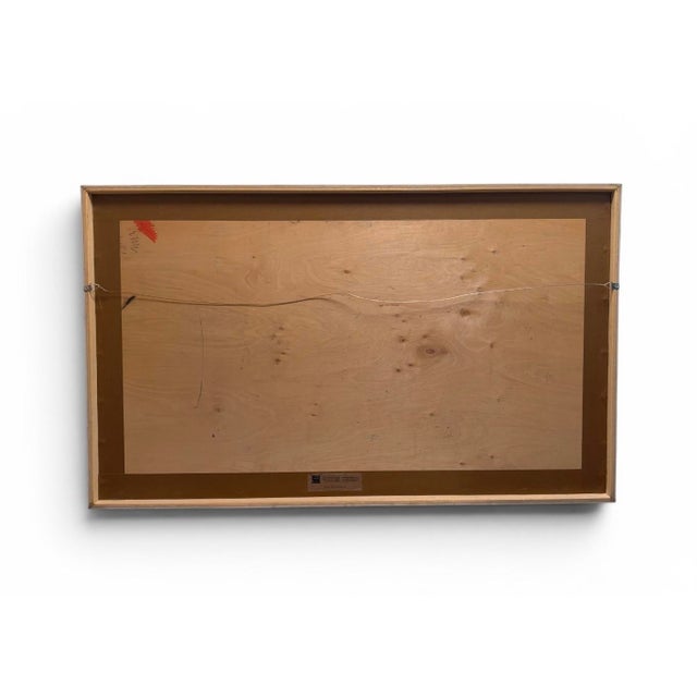 Wood Silent Lion Minimalist Painting by Lado Gorgadze For Sale - Image 7 of 8
