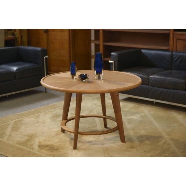Vintage Oak Side Table with Tapered Legs by Louis Majorelle, 1930s For Sale - Image 3 of 13
