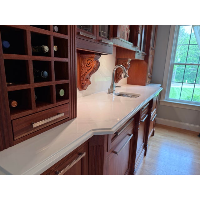 Stunning Hand Carved Mahogany Wet Bar. For Sale - Image 10 of 12