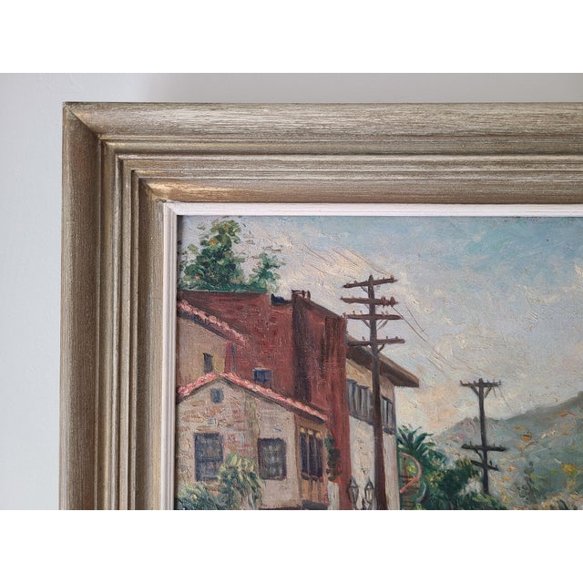 Saul Kovner 1940s Oil Painting Los Angeles Cityscape Hollywood Hills Wpa For Sale - Image 10 of 18