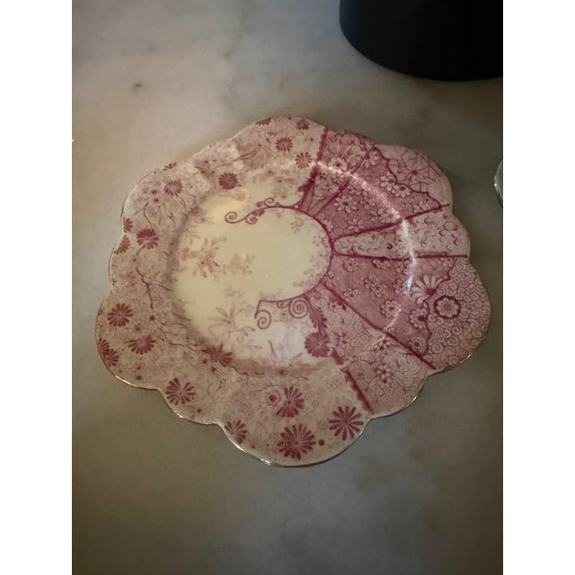 Victorian Antique J. F. Wileman Daisy Shape Jungle Print Plates (Lot of 5) ca.1890 For Sale - Image 3 of 18