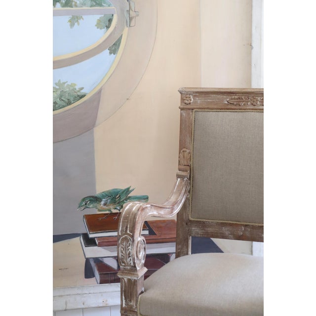 I. Grenier, Panoramic Trompe l'Oeil, 20th Century, Oil Painting on Canvas For Sale - Image 7 of 12
