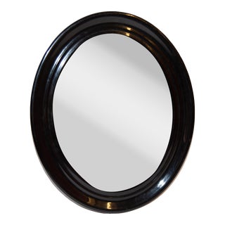 Ebony Oval Mirror For Sale