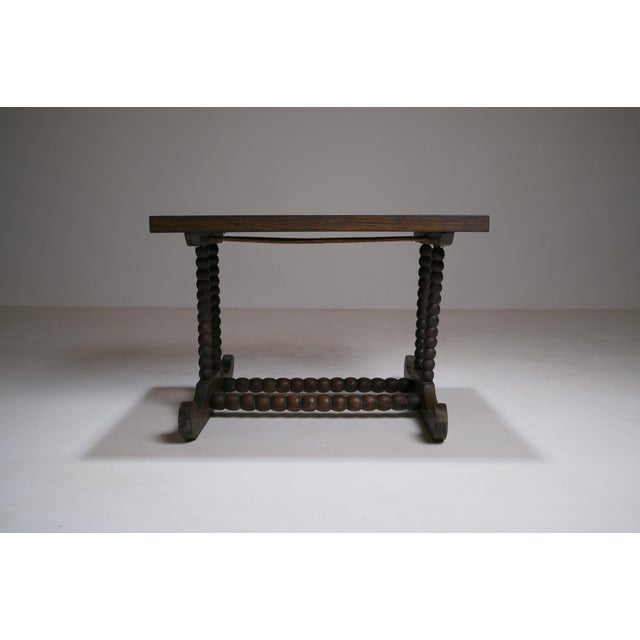 Late 19th Century French Rustic Coffee Table with Bobbin-Turned Base For Sale - Image 6 of 18