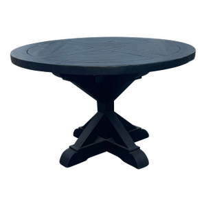 Vintage Solid Oak Round Pedestal Table Restoration Hardware