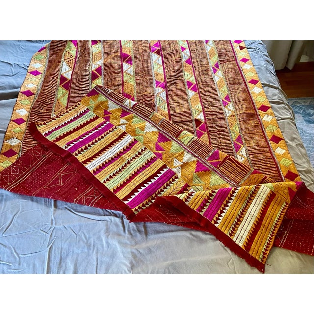 20th Century Phulkari Textile From India-3 Yards For Sale - Image 12 of 12