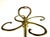 Vintage Brass & Cast Iron Fireplace Tool Stand With Scalloped Ash Tray For Sale - Image 4 of 12