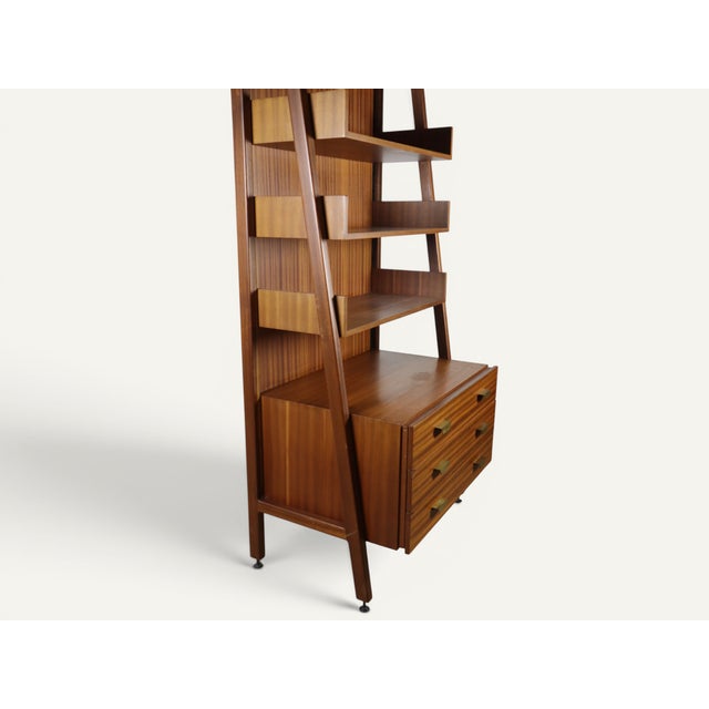 Vintage Italian Wood Bookcase, 1960s For Sale - Image 14 of 18