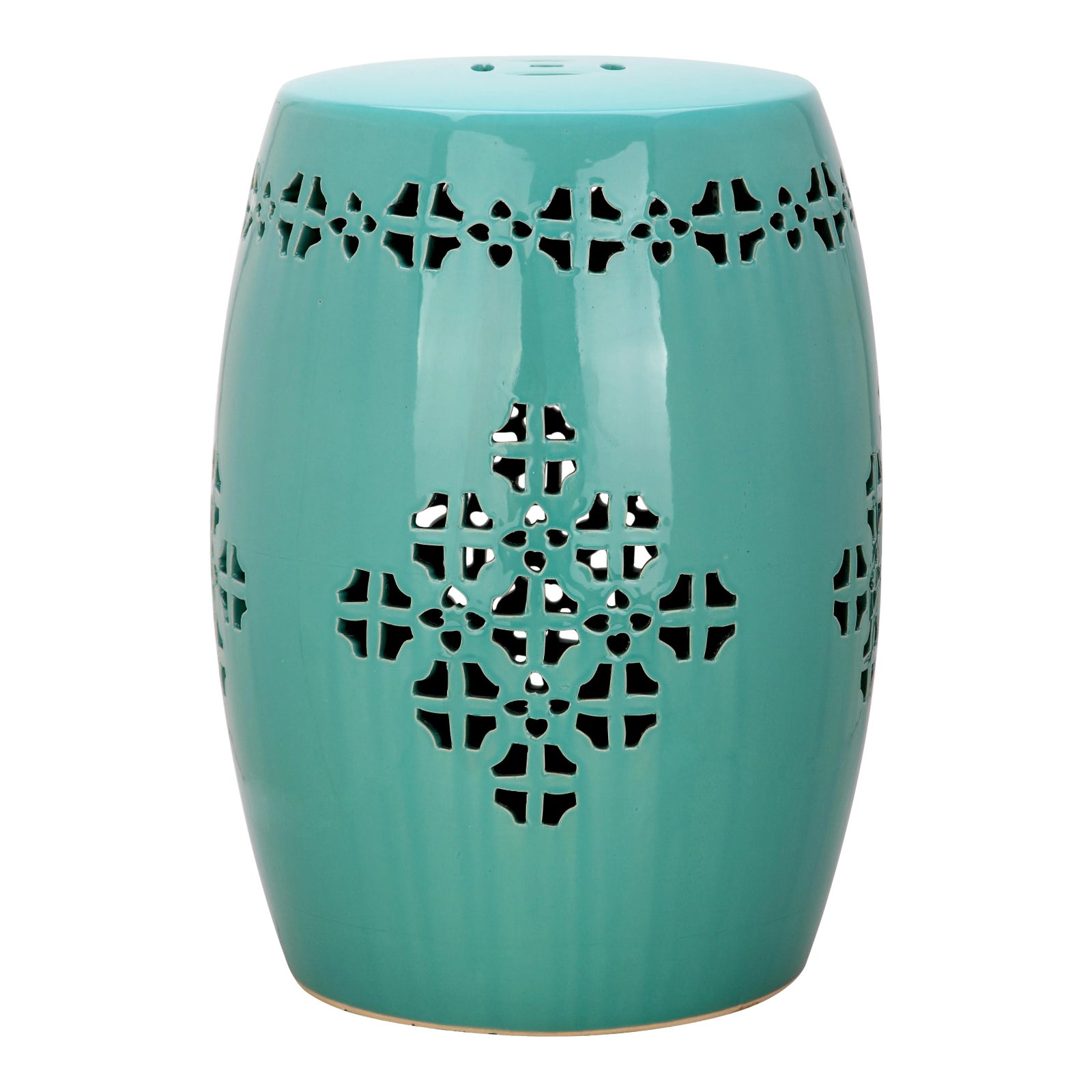 Harold Garden Stool in Light Blue | Chairish
