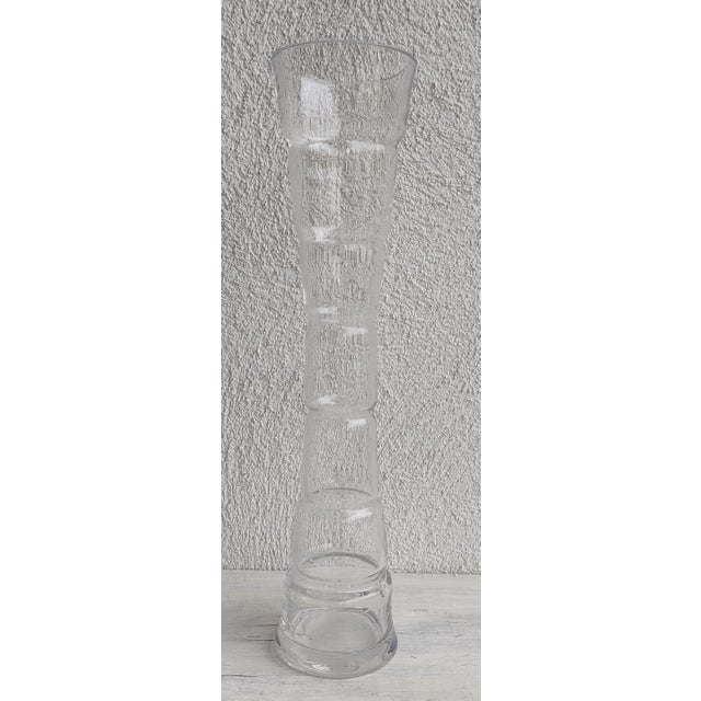 Blown glass tubular vase design Olle Brozen, Kosta Boda glassworks, Sea Glasbruk (Sweden) This piece is attributed to the...