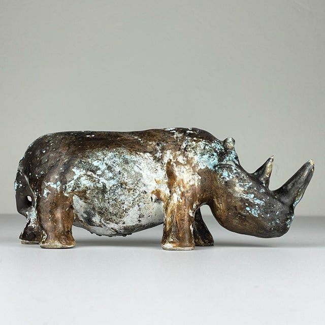 Ceramic Rhinoceros, Italy, 1970s For Sale - Image 12 of 14