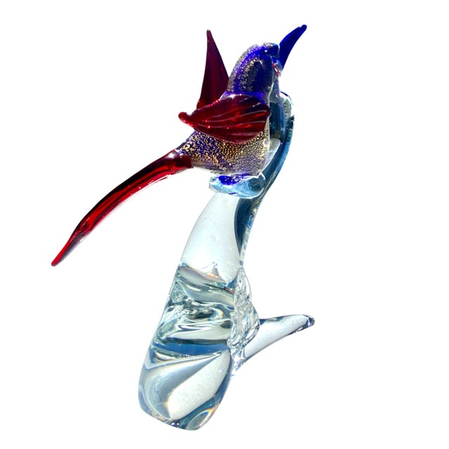 Mid-Century Modern Mid 20th Century Murano Style Art Glass Bird Sculpture For Sale - Image 3 of 4