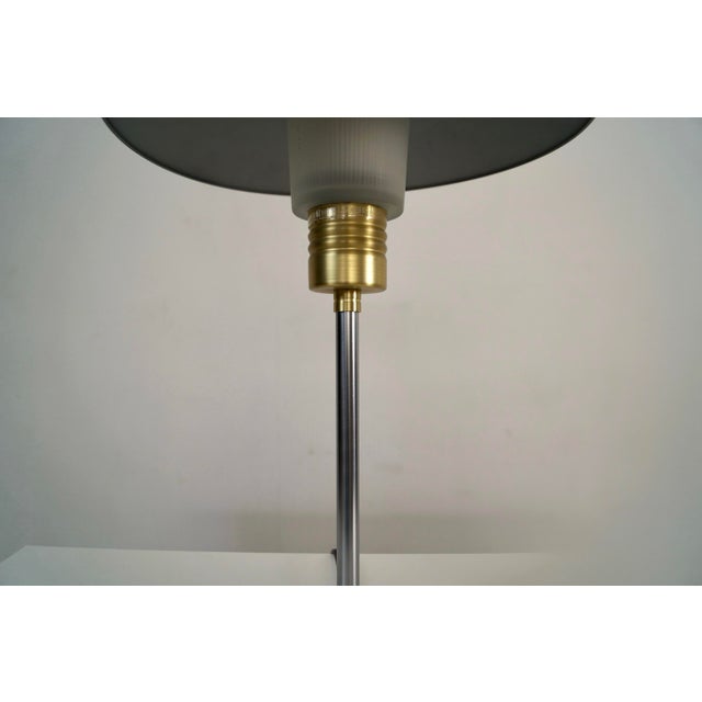 1980’s Art Deco Saucer Table Lamp For Sale - Image 9 of 12