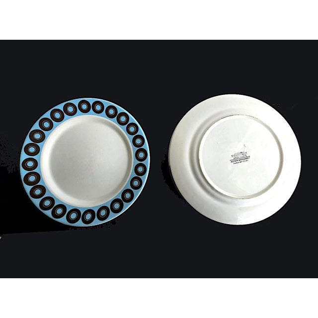 Vintage Jonathan Adler Happy Home Circles & Stripes Dinner Plates, Set of 5 For Sale In Miami - Image 6 of 16