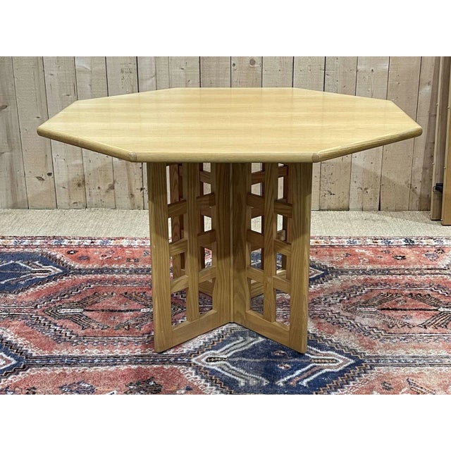 English Oak Dining Room Table with 2 Extensions, 1970s For Sale - Image 9 of 10