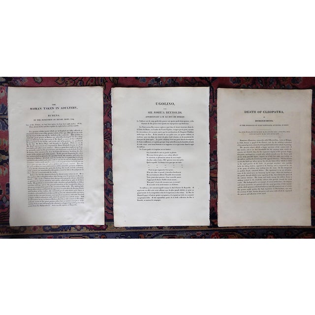 Early 19th Century Antique Early 19th Century Large Folio Old Masters Copperplate Engravings (Dominichino, Reynolds & Rubens) - Set of 3 For Sale - Image 5 of 6