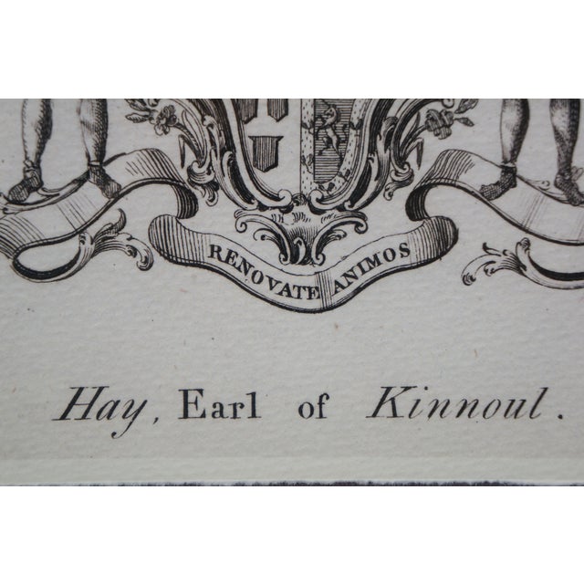 Purple Late 20th Century British Heraldic Crests Earl of Cranford Kelly Kinnoul Coat of Arms Prints 19" - Set of 3 For Sale - Image 8 of 18
