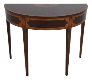 Stickley Inlaid Mahogany Colonial Williamsburg Inlaid Console Table
