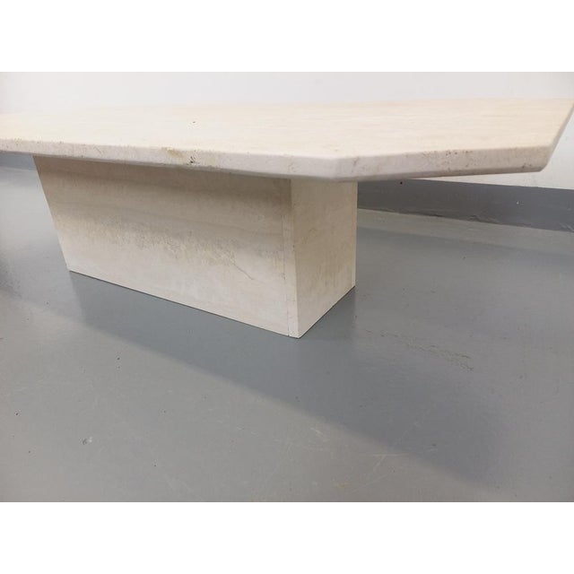 1980s Vintage Travertine Coffee Table, 1980s For Sale - Image 5 of 15