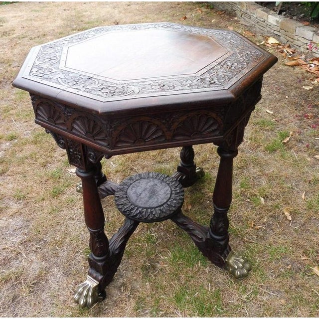 Antique Regency Carved Country Oak Occasional Table, 1800 For Sale - Image 10 of 14