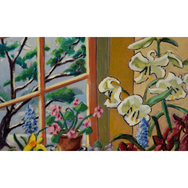 "Winter Folly" - Original 2003 Oil on Masonite 2003 oil on masonite still life painting titled "Winter Folly" by American...