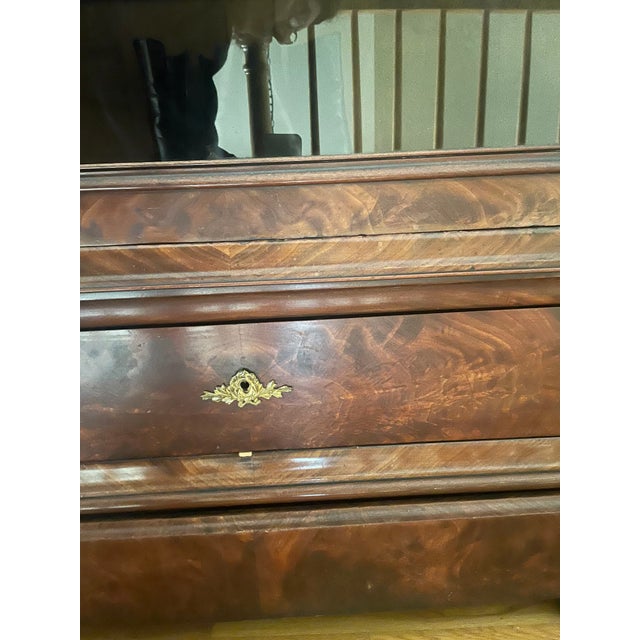 Brown American Empire Mahogany Armoire, C.1840-1850 For Sale - Image 8 of 9