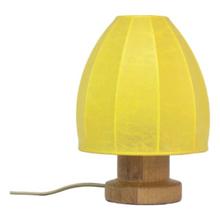 Wooden and Cocoon Table Lamp, 1960s For Sale