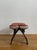 Vintage Mid-Century Egyptian Camel Saddle Stool – Red Leather & Brass Details For Sale - Image 4 of 13