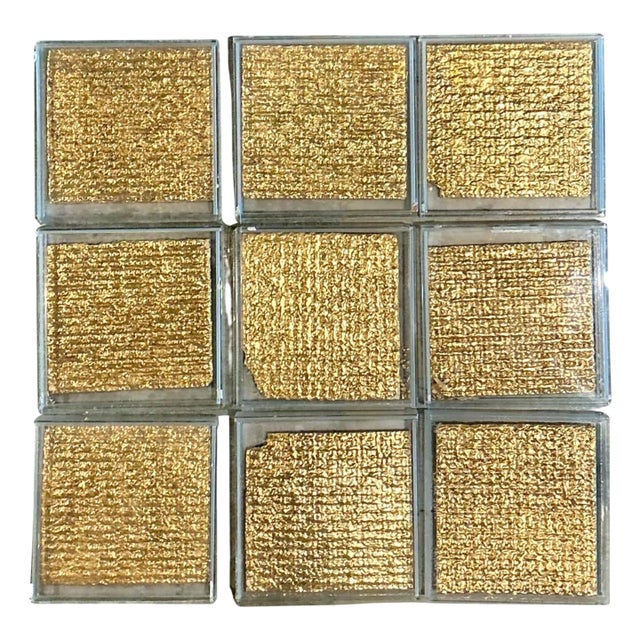 Vintage Signed Judi Harvest “Edible Icons” Gold Plated Matzoh - Set of 9 For Sale