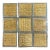 Vintage Signed Judi Harvest “Edible Icons” Gold Plated Matzoh - Set of 9 For Sale