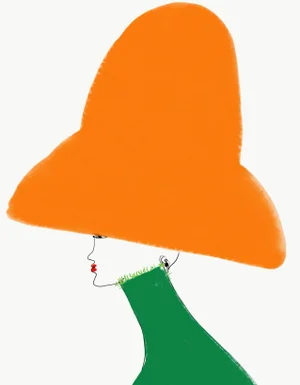 “Orange Et Vert” Contemporary Limited Edition Print by Annie Naranian