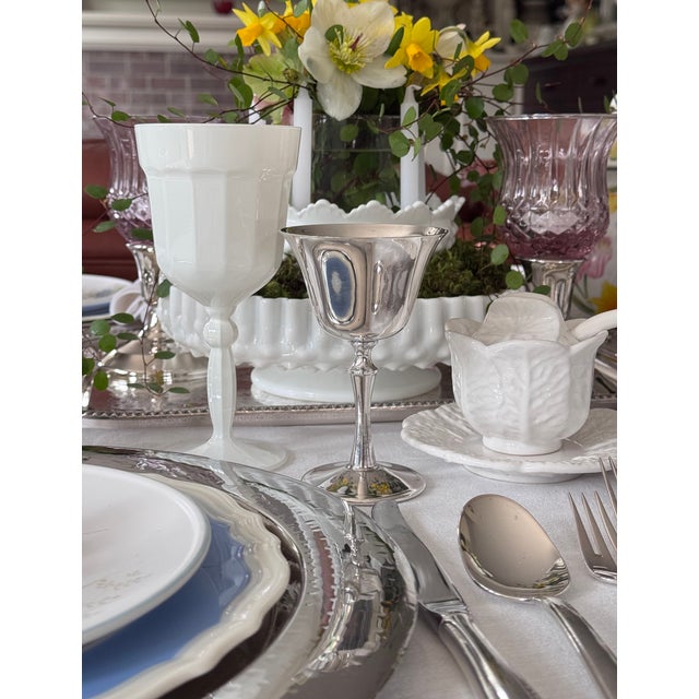 Val's Dollhouse is proud to present an all-white vintage Fenton glass footed bowl (compote) with hobnail relief detail and...