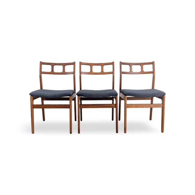Mid-Century Stühle Danish Teak, 1960s, Set of 3 For Sale - Image 10 of 10