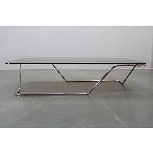 Mid-Century Smoked Glass Coffee Table, Italy, 1970s For Sale - Image 11 of 12
