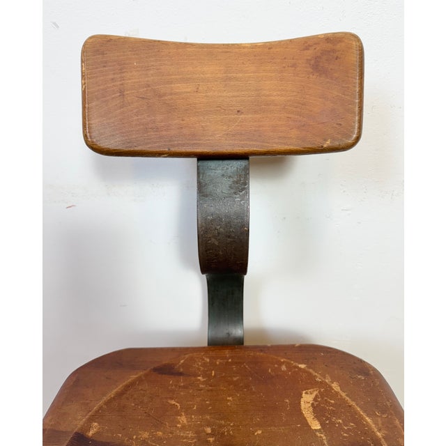Industrial Factory Swivel Chair, 1950s For Sale - Image 9 of 18