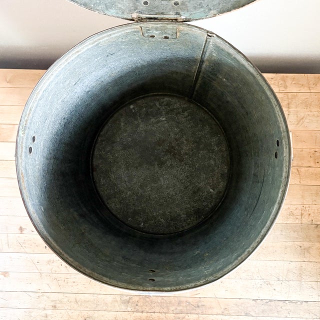 Antique Metal Flour Tin With Hand Painted Lettering For Sale - Image 12 of 12