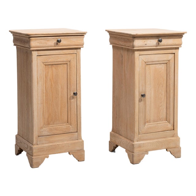 19th Century Pair Of Oak Louis Philippe Side Tables For Sale