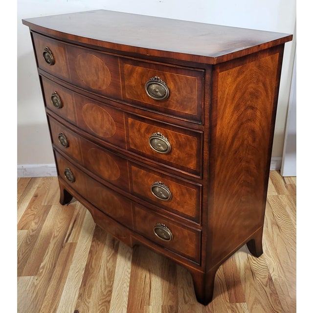 Vintage English Regency Style Carved Walnut Commode Chest by Theodore Alexander For Sale In New York - Image 6 of 18