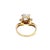 14k Yellow Gold Heart-Shaped Center Zircon Ring, Size 6 For Sale - Image 4 of 5
