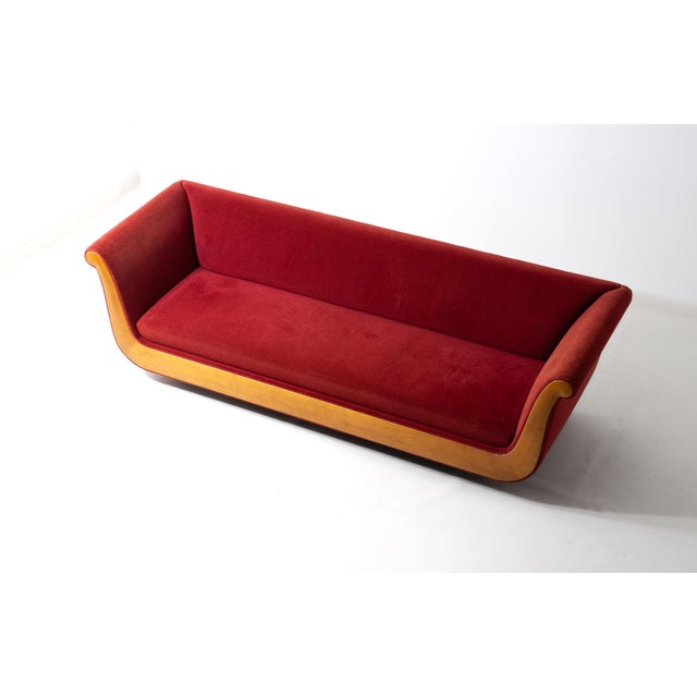 1990s Primafila Sofa in Red Velvet by Molteni, 1990s For Sale - Image 5 of 11