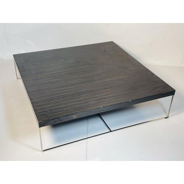 1990s “Calder” Square Coffee Table Attributed to Rodolfo Dordoni for Minotti, Italy For Sale In Los Angeles - Image 6 of 13