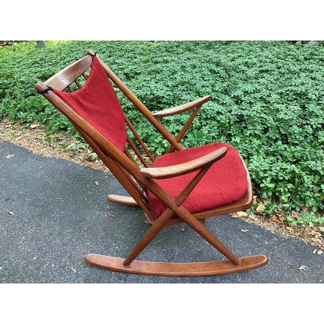 Bramin Company 1960s Midcentury Modern Rocking Chair Designed by Frank Reenskaug for Bramin For Sale - Image 4 of 13