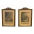 Pair of Antique French Hand-Colored Engravings – “L’Occupation” & “La Promenade Du Matin” – Monument Du Costume – Gilt Ribbon Frames For Sale